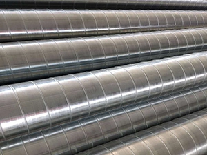 ماكينة تصنيع مجاري هواء حلزونية (مدمجة، قطر 1800 مم، سمك 1.2 مم)